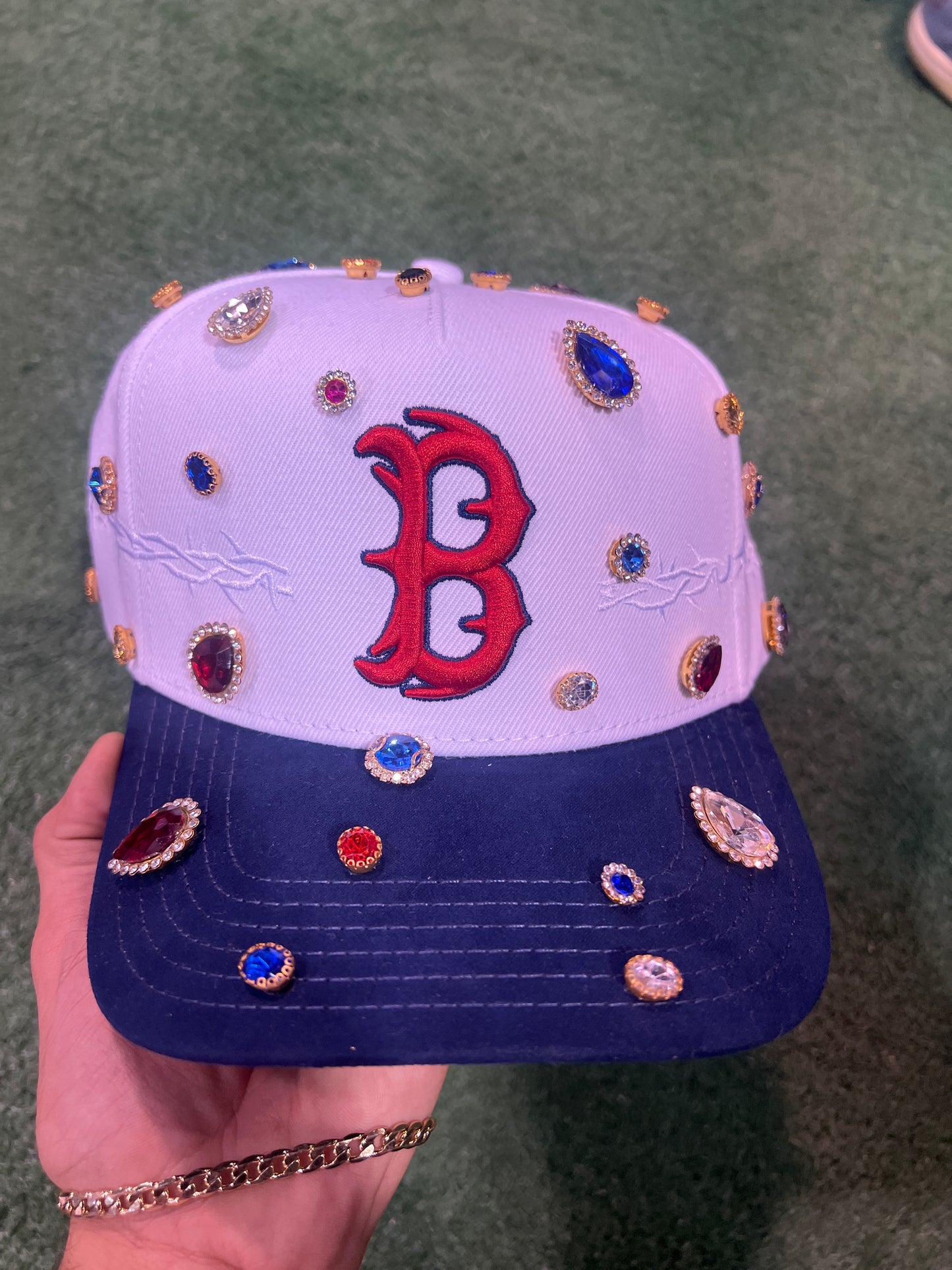 Custom White & Blue Red Sox