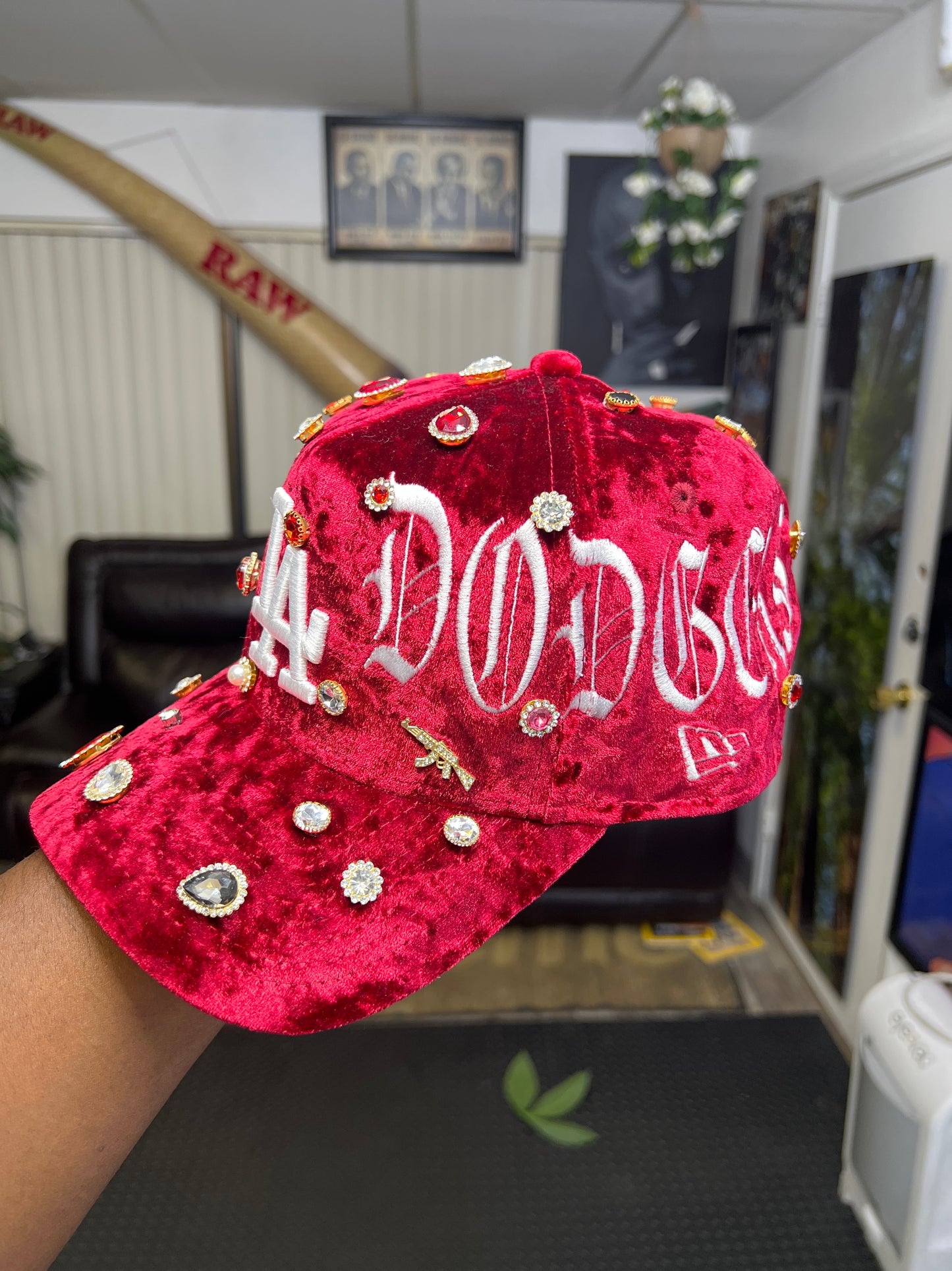 Custom Red Velvet LA Dodgers Hat