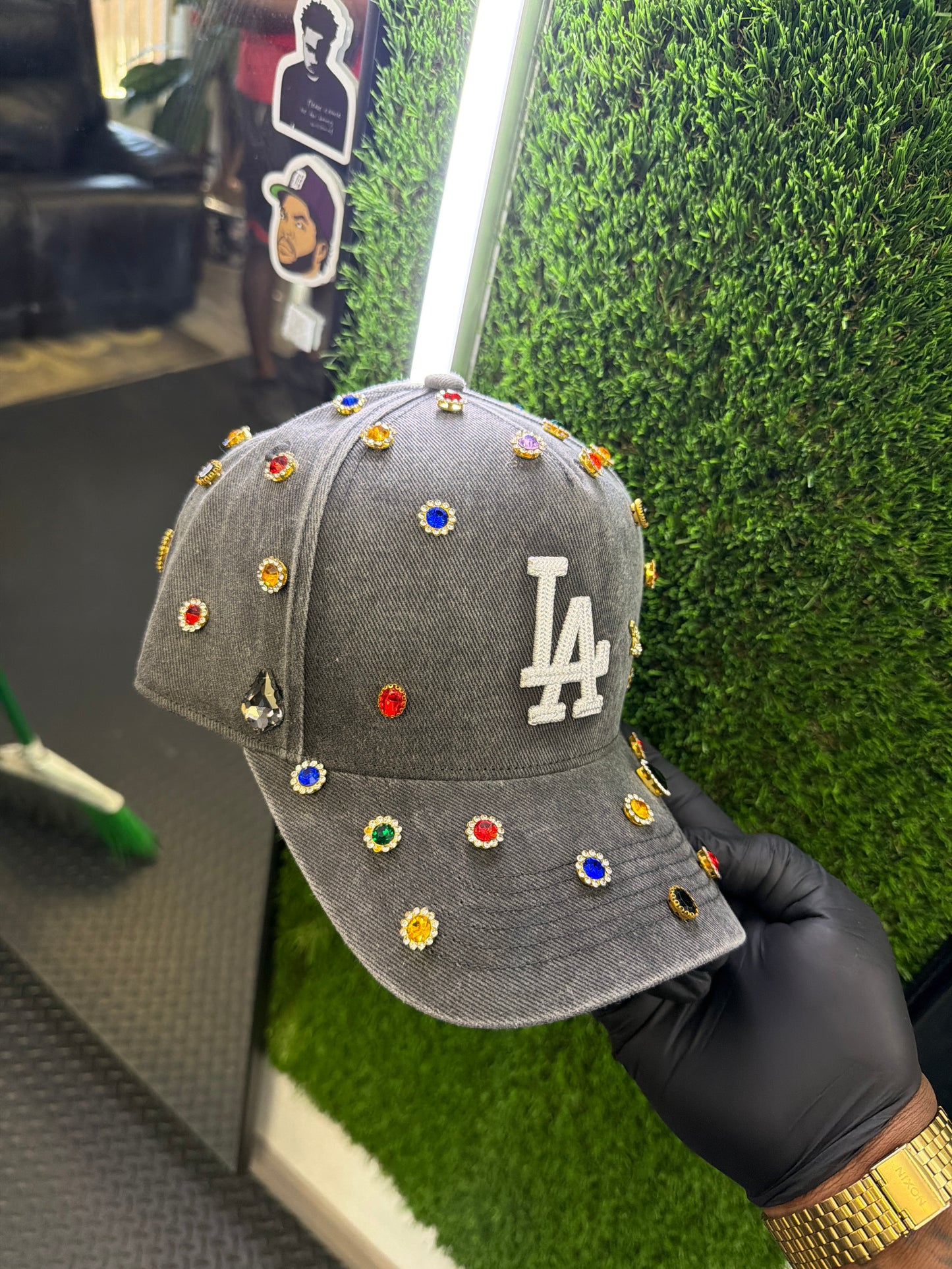 Custom Black Washed La Hat