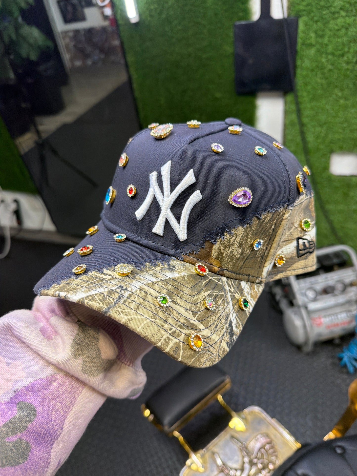 Custom NY half Camo NY HAT
