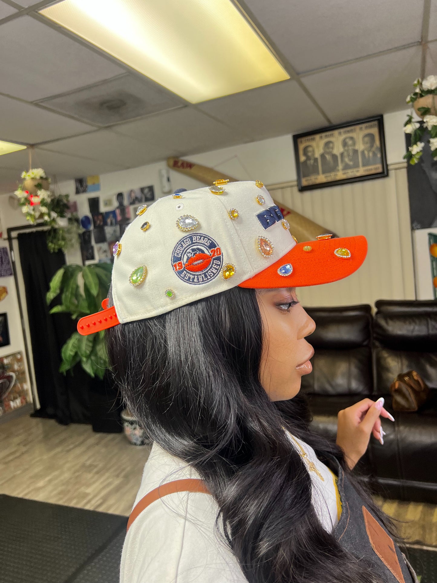 Custom Orange bears Hat
