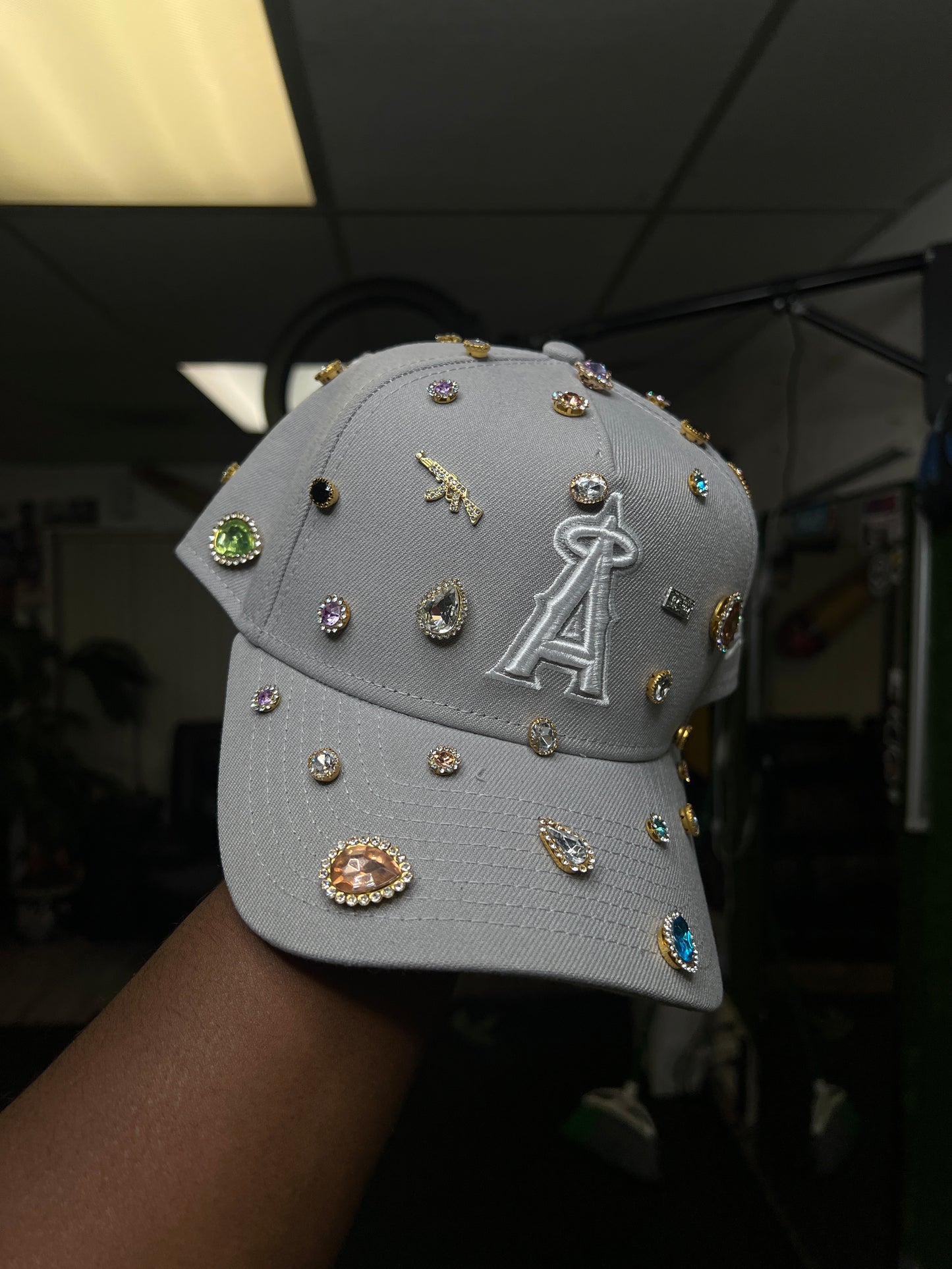 Custom Grey Angels Hat