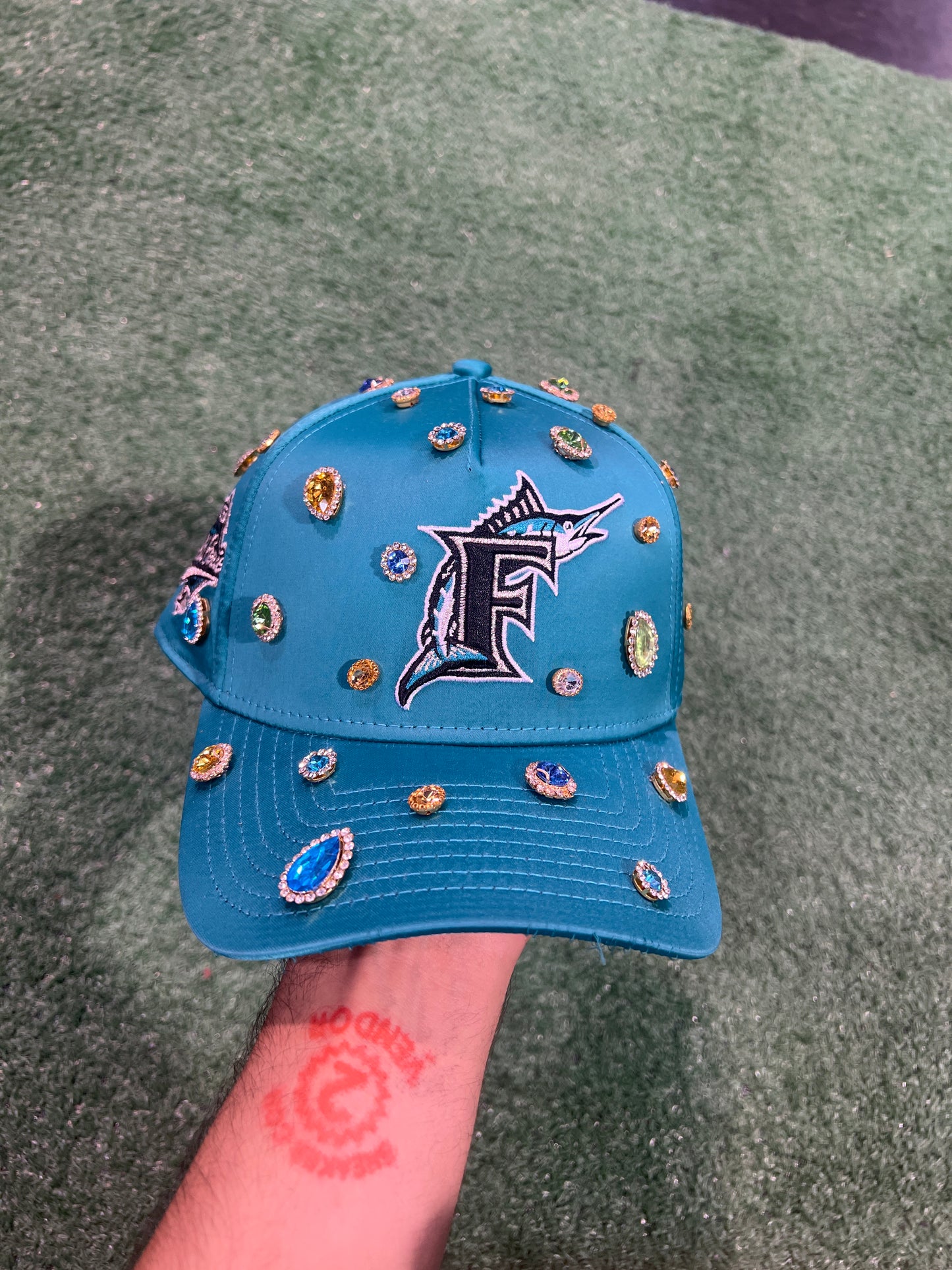 Custom Teal Florida Marlins