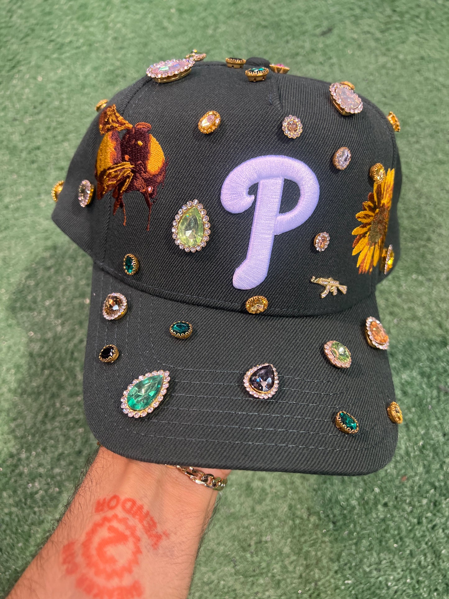 Custom Green Embroidered Phillies