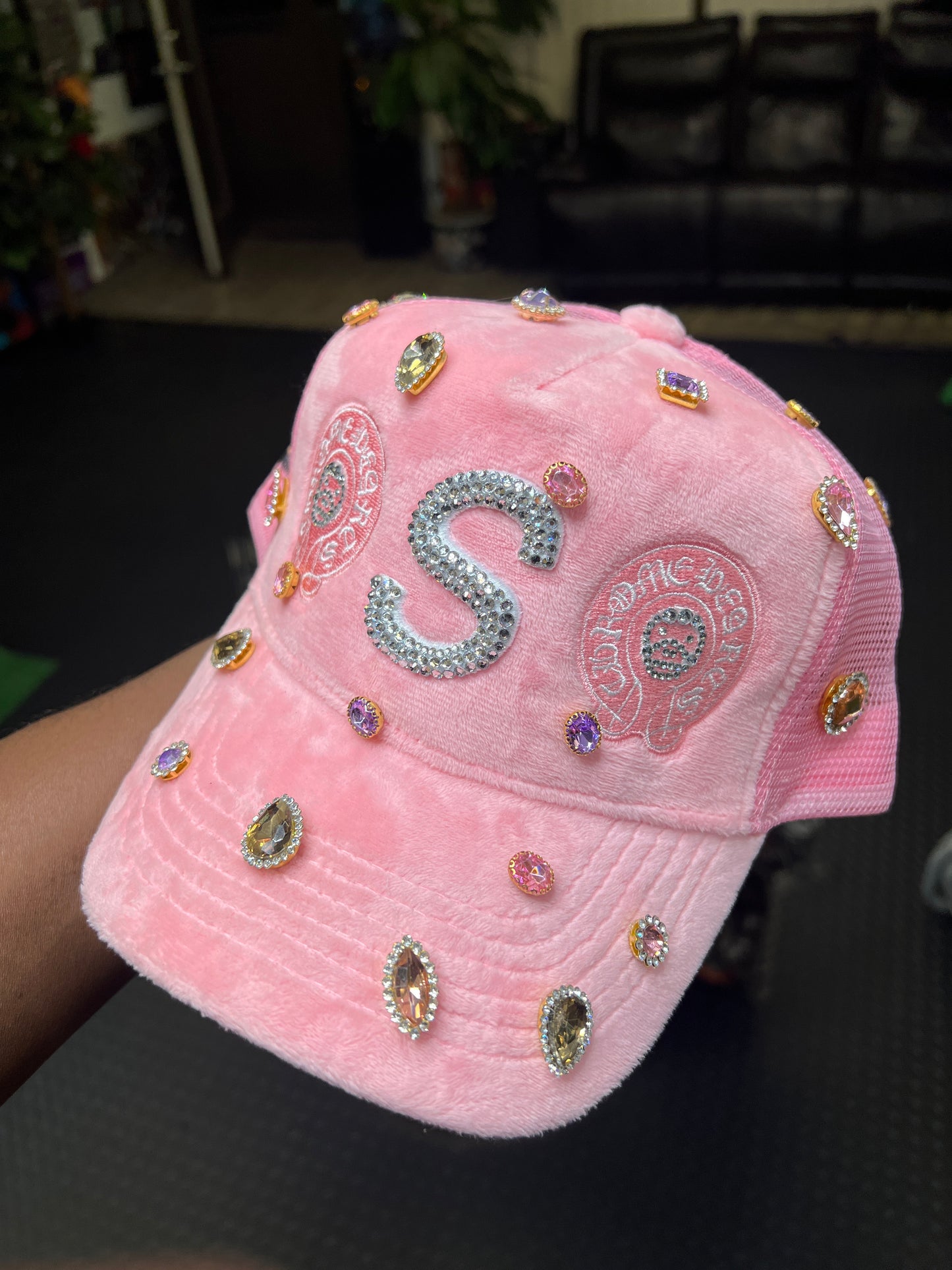 Custom Pink S Hat
