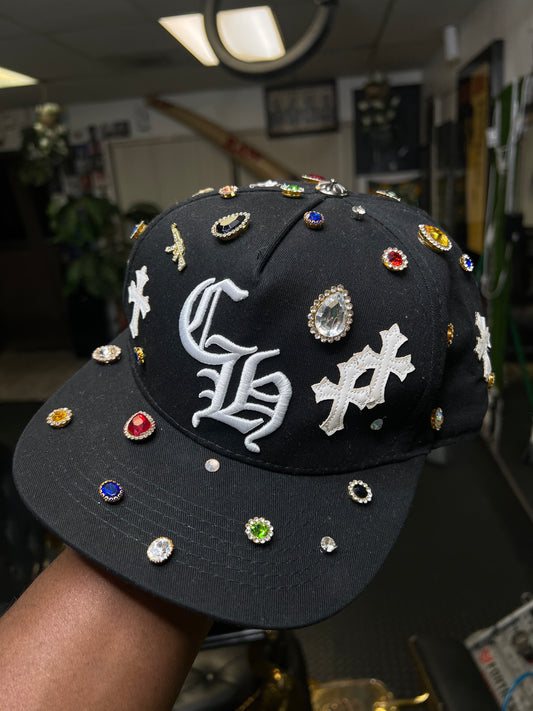 Custom Chrome Heart Hat