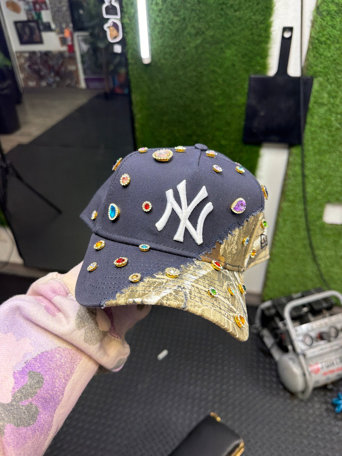 Custom NY half Camo NY HAT