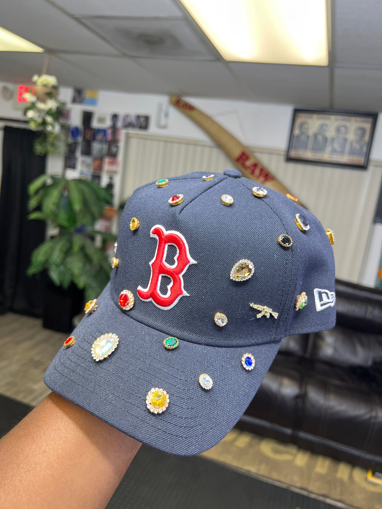 Custom Navy Blue B Hat