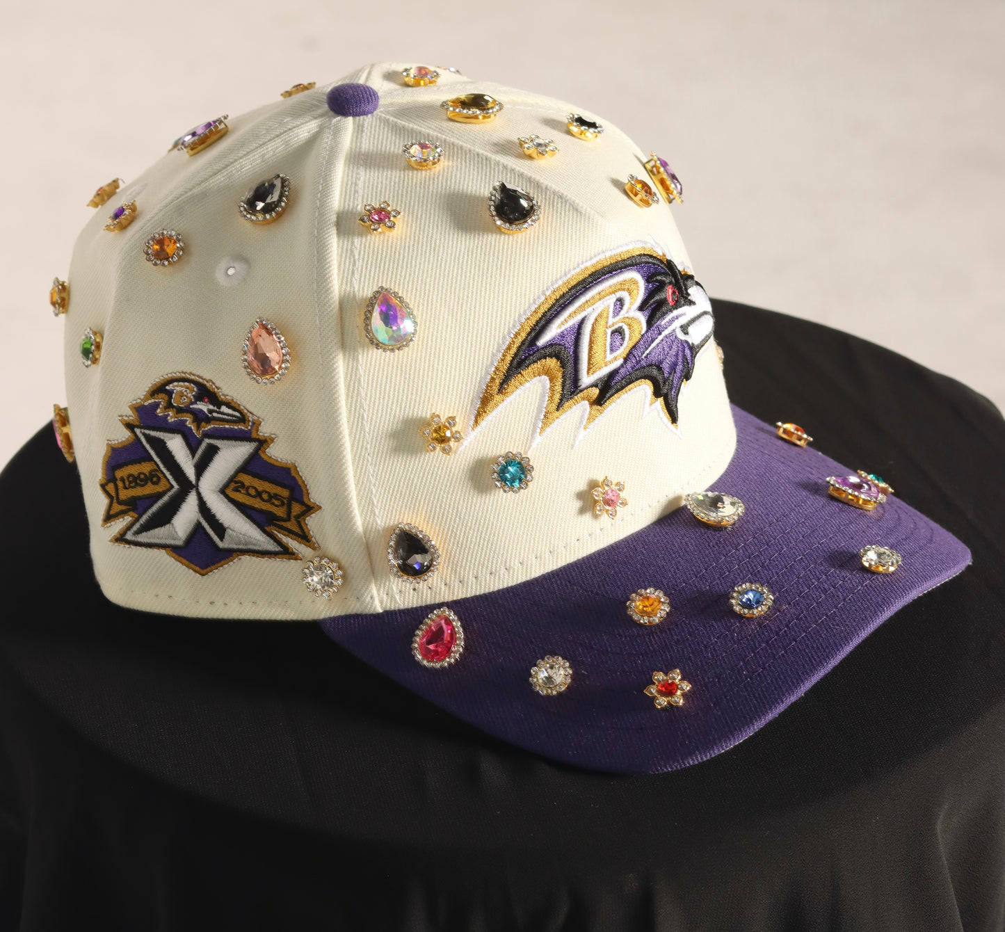 Custom Off white Baltimore Ravens