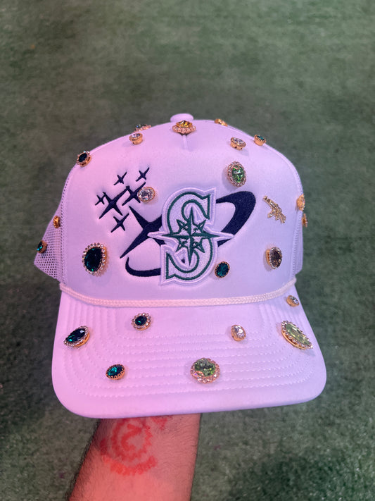 Custom Trucker White Mariners