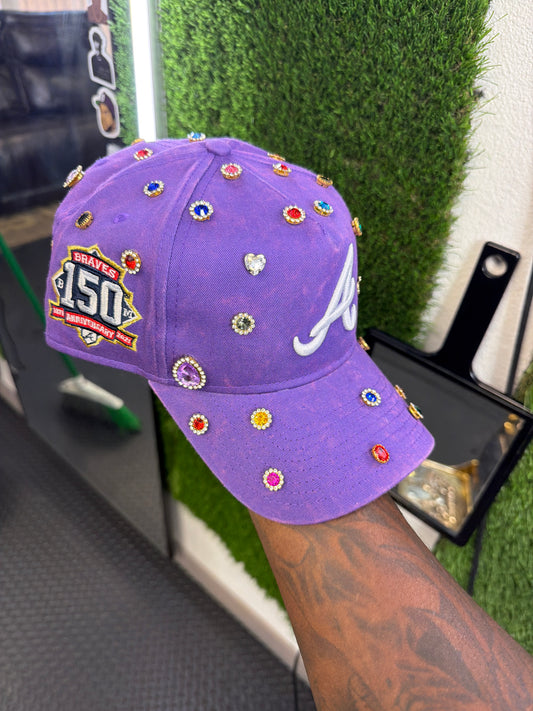 Custom purple wash A Hat