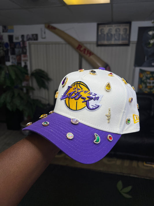 Custom Chinese Font Lakers Hat