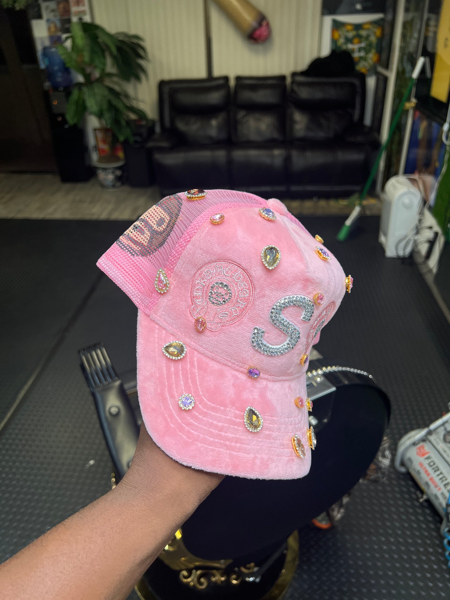 Custom Pink S Hat