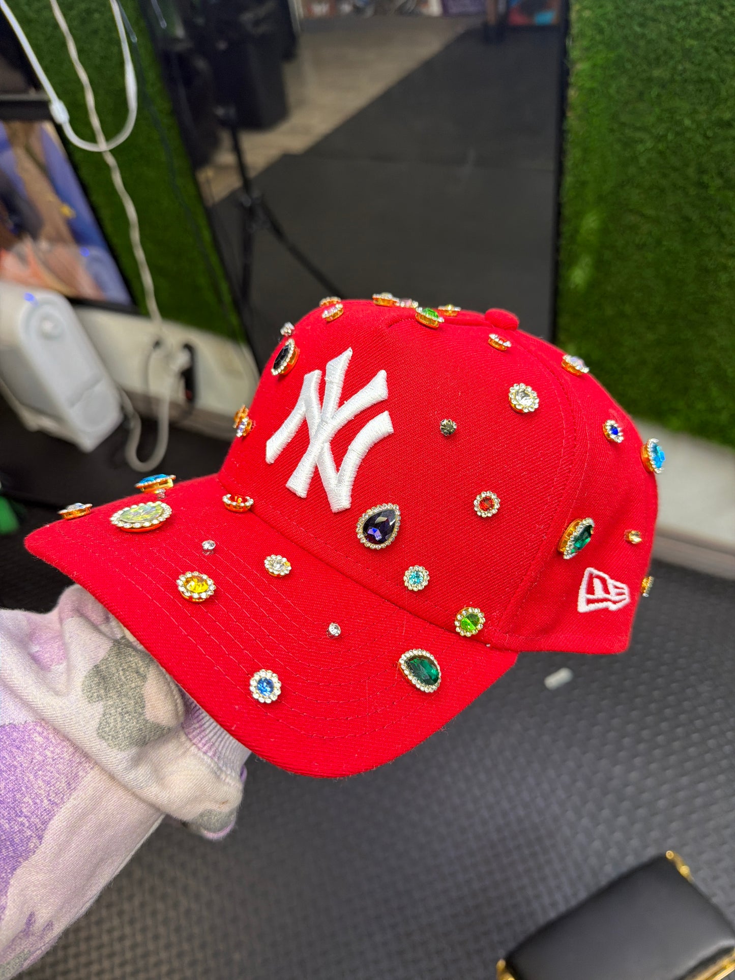 Custom Red Ny Hat