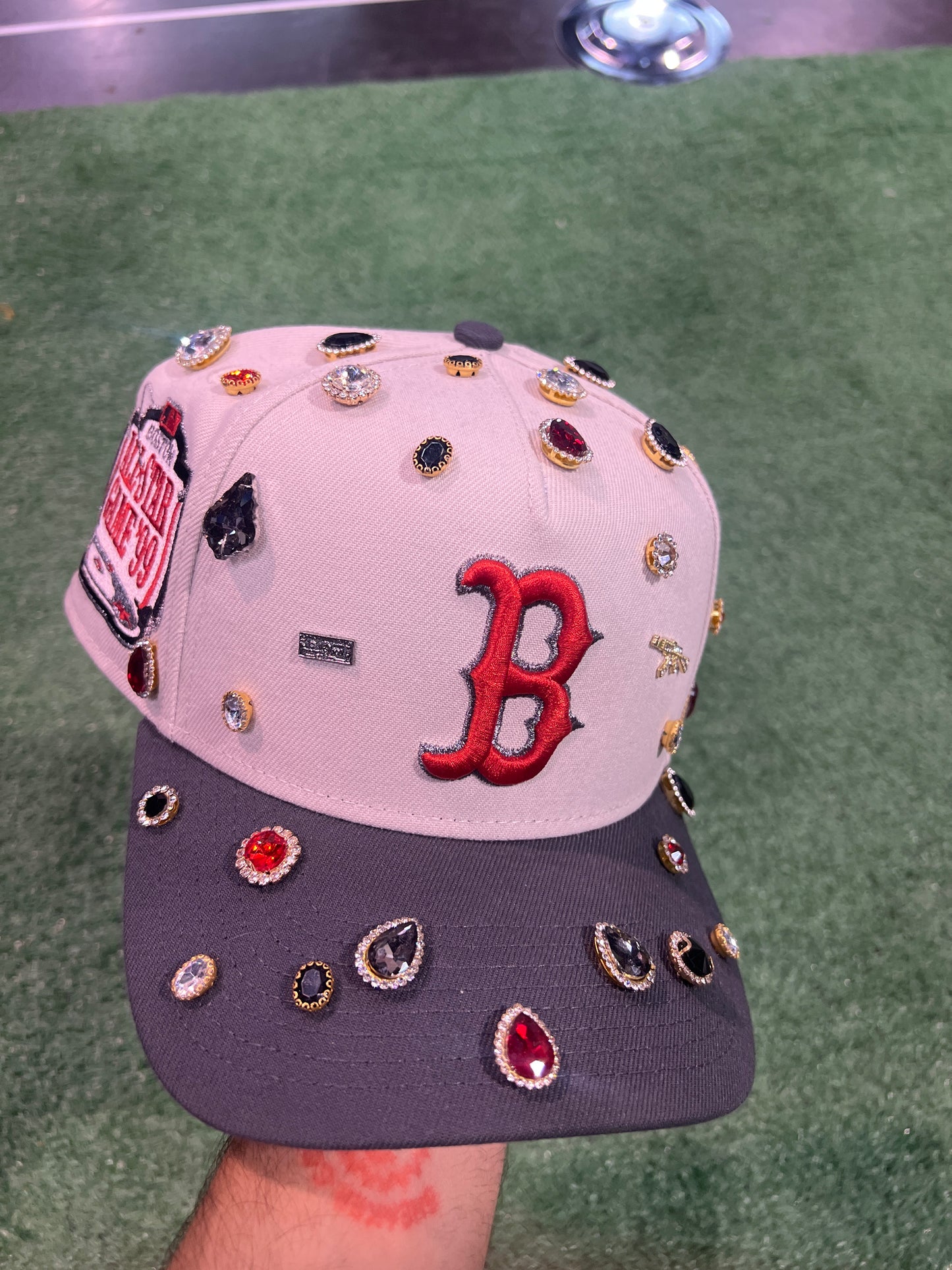 Custom White & Grey Red Sox