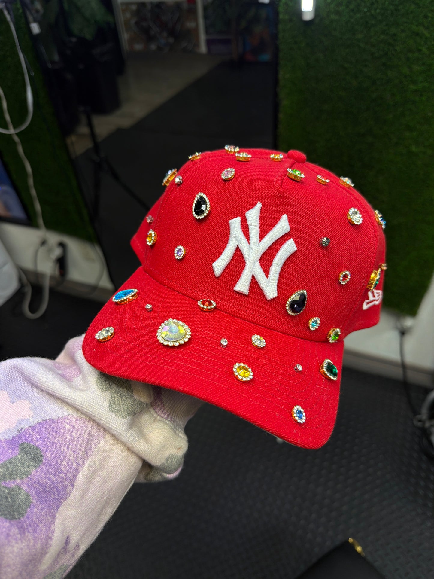 Custom Red Ny Hat