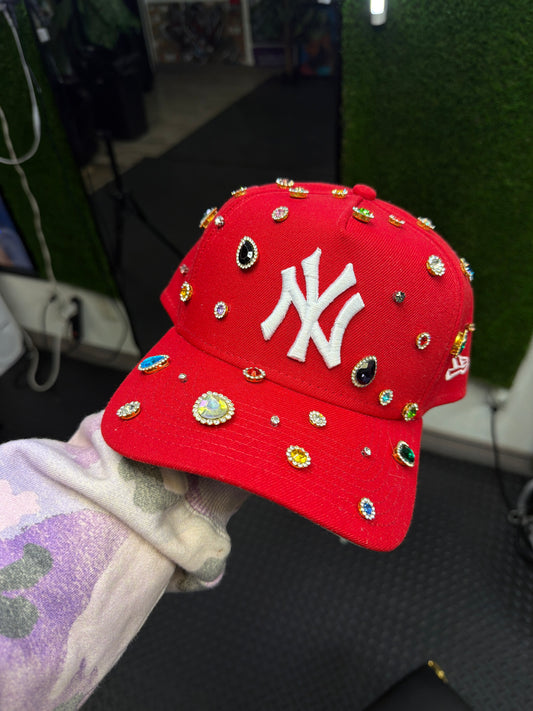 Custom Red Ny Hat