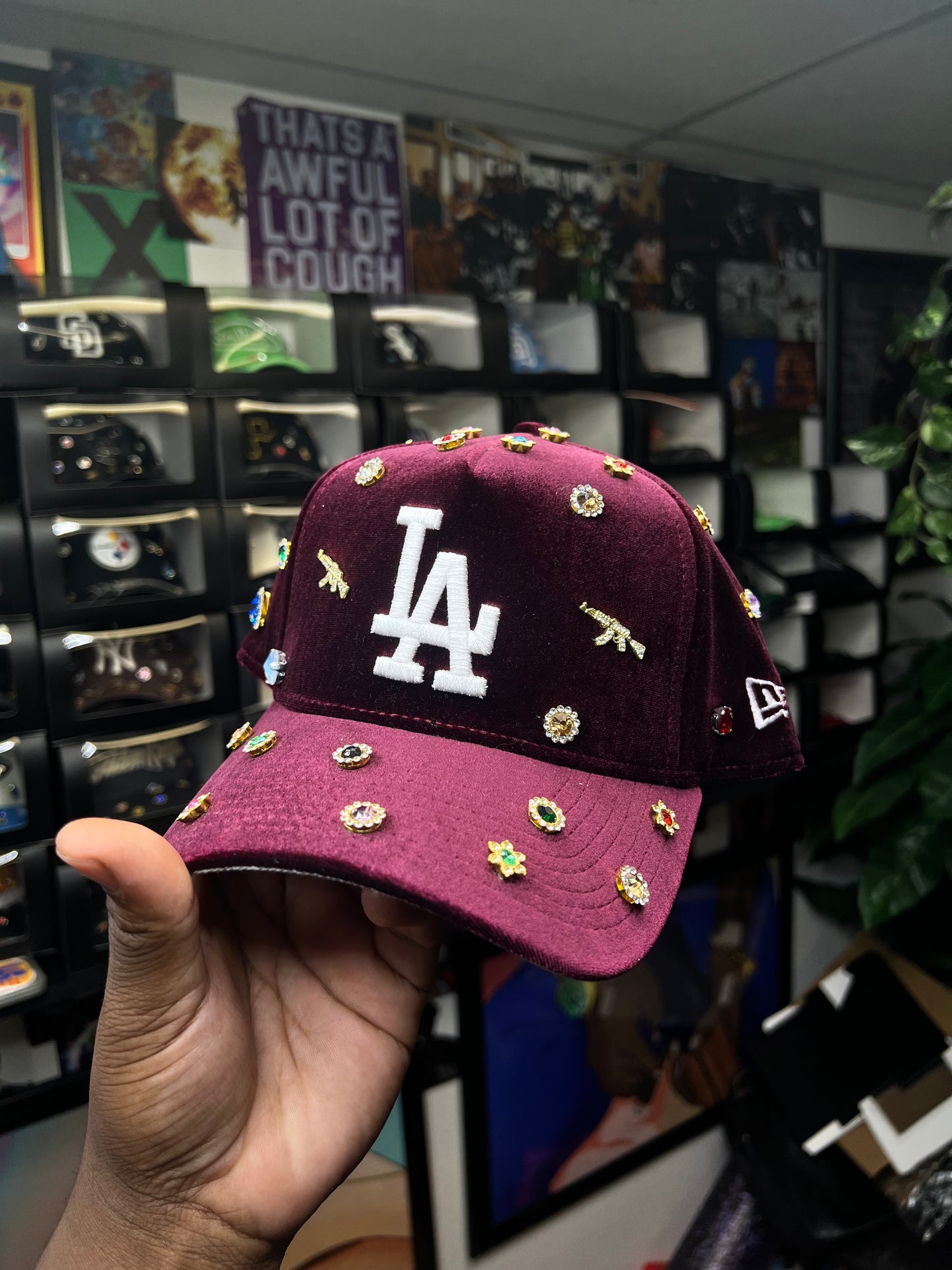 Custom Velvet LA  “burgundy”