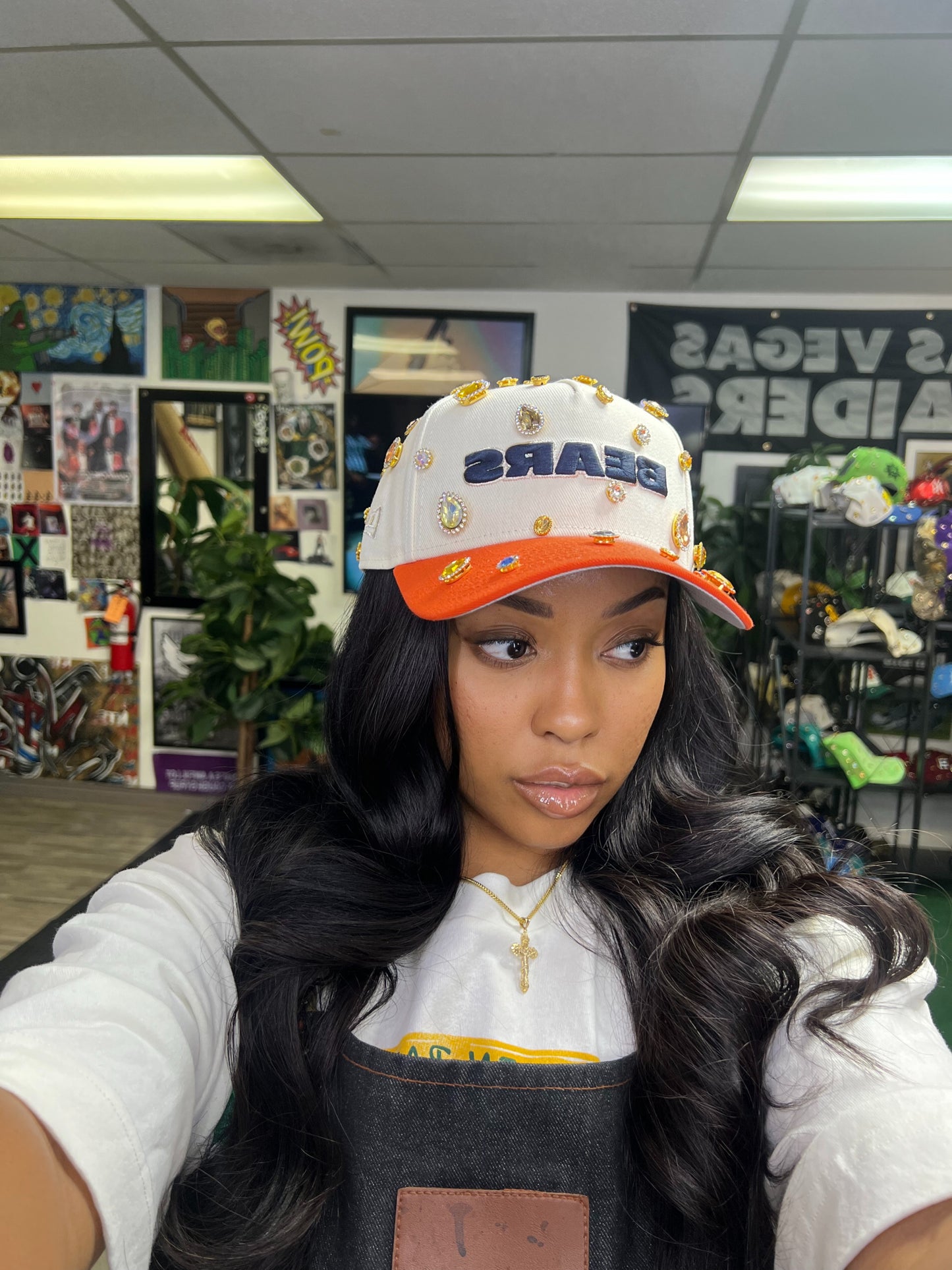 Custom Orange bears Hat