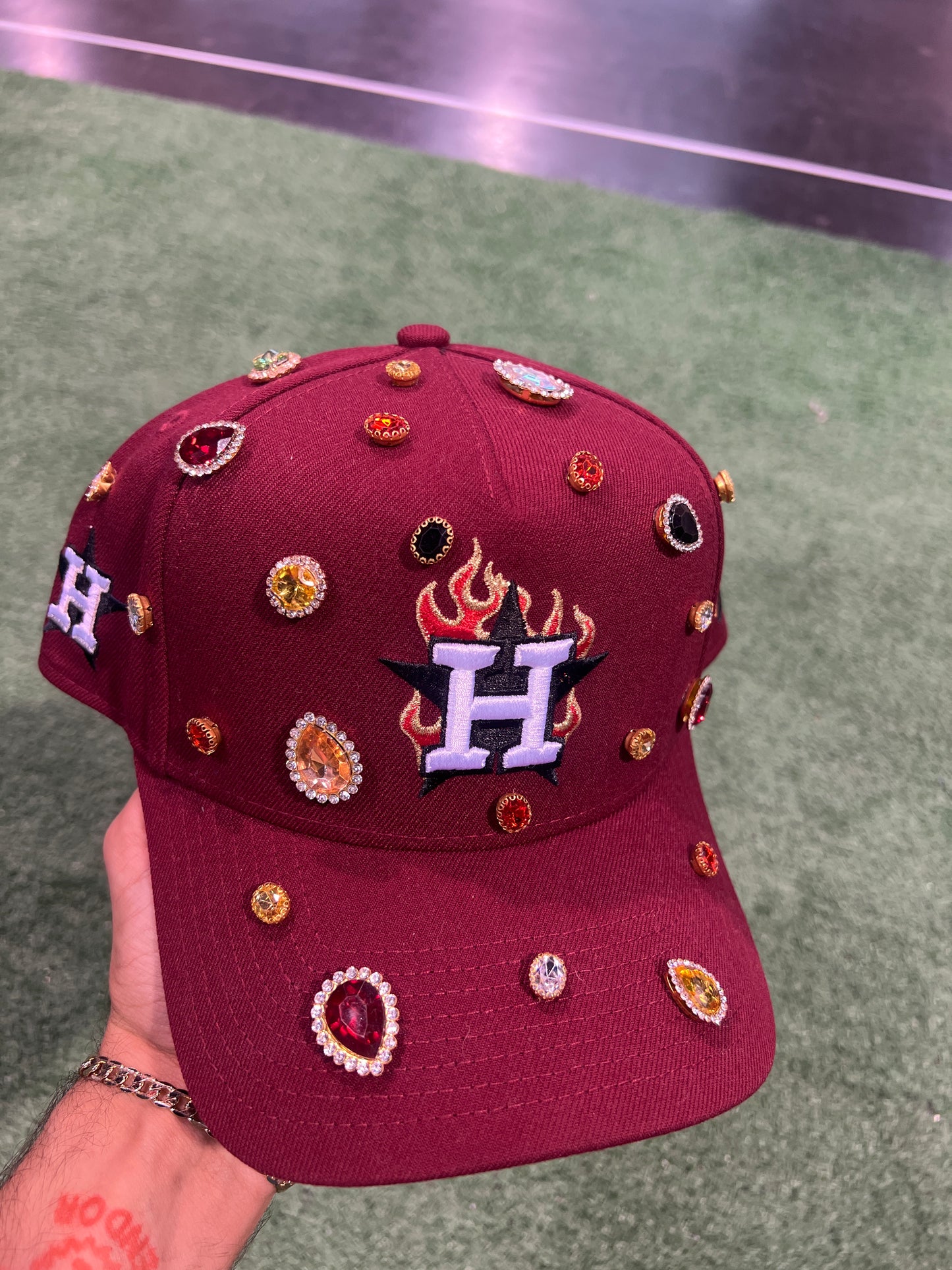 Custom Dark Red Houston Astros
