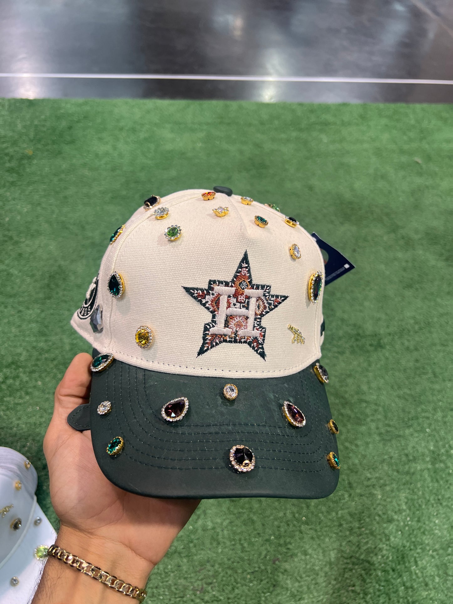 Custom White & Green Houston Astros